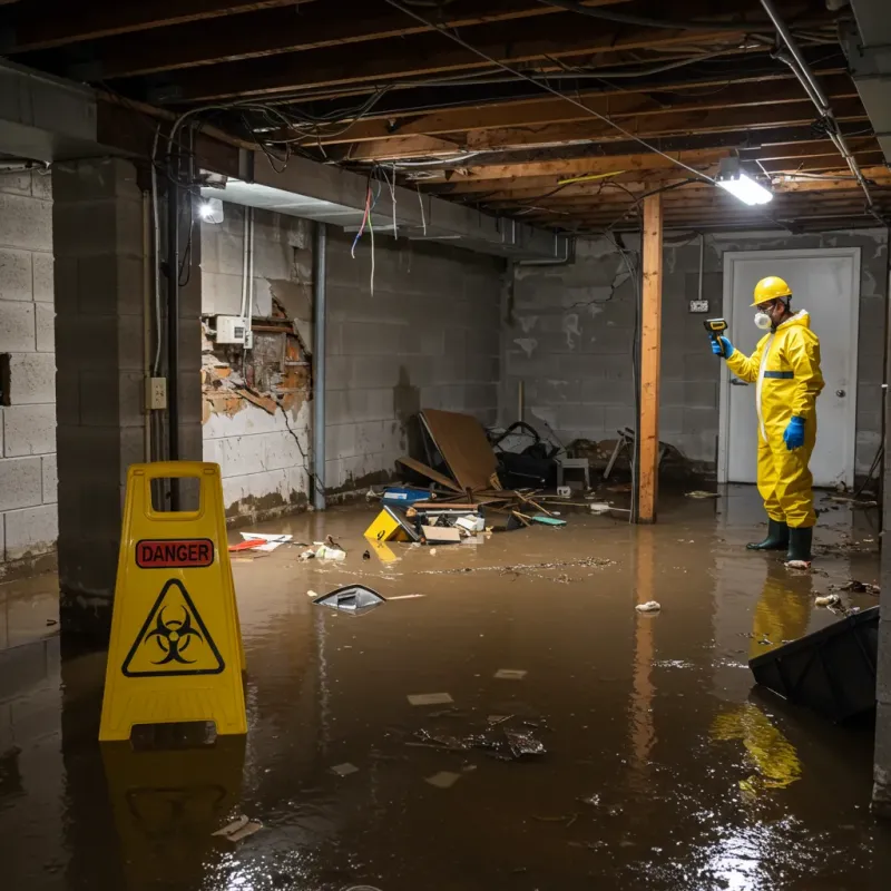 Flooded Basement Electrical Hazard in Mount Vernon, TX Property